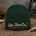 Personalized Bold Script Name Outdoor Camo Embroidered Beanie