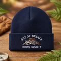 Out Of Breath Hiking Society Raccoon Embroidered Beanie