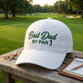 Best Dad By Par Golf Silhouette Embroidered Hat — Baseball Cap