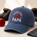 Papa Boxing Club Gloves Athletic Vintage Gym Embroidered Hat — Washed Hat