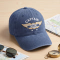 Personalized Captain Wings Pilot Aviation Name Embroidered Hat — Washed Hat