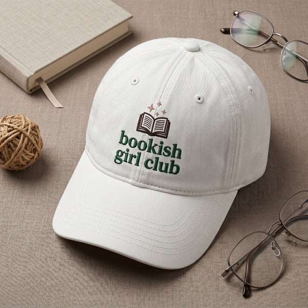 Bookish Girl Club Open Book Stars Embroidered Hat — Baseball Cap