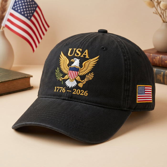 USA Eagle 1776-2026 American Pride Embroidered Hat