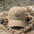 Otter Floating Holding Shell Washed Embroidered Hat — Washed Hat