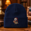 Personalized Wizard Owl Reading Book Off To Commit Shenanigans Embroidered Beanie