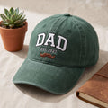Personalized Dad Est Embroidered Hat — Washed Hat