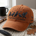 Personalized Murder of Crows Raven Flock Gothic Nature Birdwatcher Embroidered Hat — Washed Hat