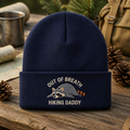 Out Of Breath Hiking Daddy Tired Raccoon Embroidered Beanie
