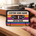 Personalized Retro Cassette Tape Custom Song Artist Name embroidered iron on patch — front view