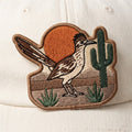 Desert Roadrunner Cactus Sunset Southwest Iron On Embroidered Patch — Iron-on patch