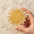 Boho Sun Celestial Sunburst Rays Iron On Embroidered Patch — Iron-on patch