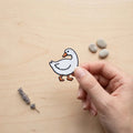 White Duck Goose Cute Cartoon Iron On Embroidered Patch — Iron-on patch