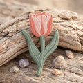 Tulip Flower Iron On Embroidered Patch — Iron-on patch