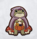 Halloween Witch Frog Pumpkin Mushroom Cape Iron On Embroidered Patch — Iron-on patch