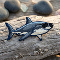 Cool Shark With Sunglasses Iron On Embroidered Patch — Iron-on patch