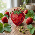Strawberry Fruit Iron On Embroidered Patch — Iron-on patch