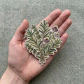 Wildflower Herb Botanical Bouquet Floral Bundle Iron On Embroidered Patch — Iron-on patch