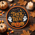 Halloween Trick Or Treat Ghost Pumpkin Jack-O-Lantern Bat Iron On Embroidered Patch — Iron-on patch