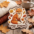 Autumn Fox Cozy Season Fall Leaves Woodland Animal Iron On Embroidered Patch — Iron-on patch