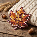 Fall Is My Favorite Color Autumn Maple Leaf Iron On Embroidered Patch — Iron-on patch