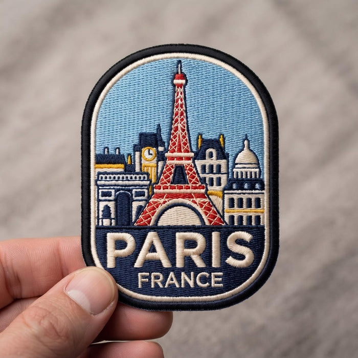 Paris France Eiffel Tower Skyline Travel Souvenir Iron On Embroidered Patch