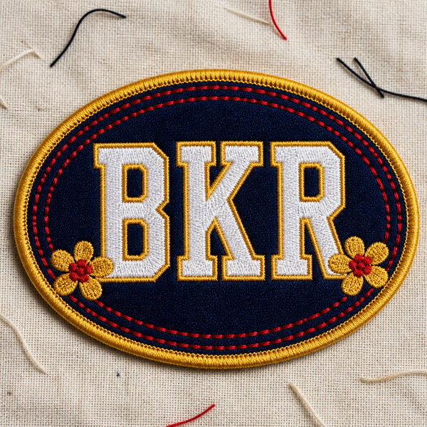 Personalized Monogram Block Letter Iron-On Keepsake Iron On Embroidered Patch — Iron-on patch