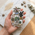 Indoor Plant Shelf Botanical Garden Caladium ZZ Alocasia Succulent Iron On Embroidered Patch — Iron-on patch