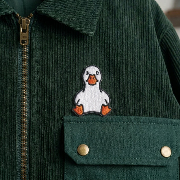 Cute Goose Duck Iron On Embroidered Patch — Iron-on patch