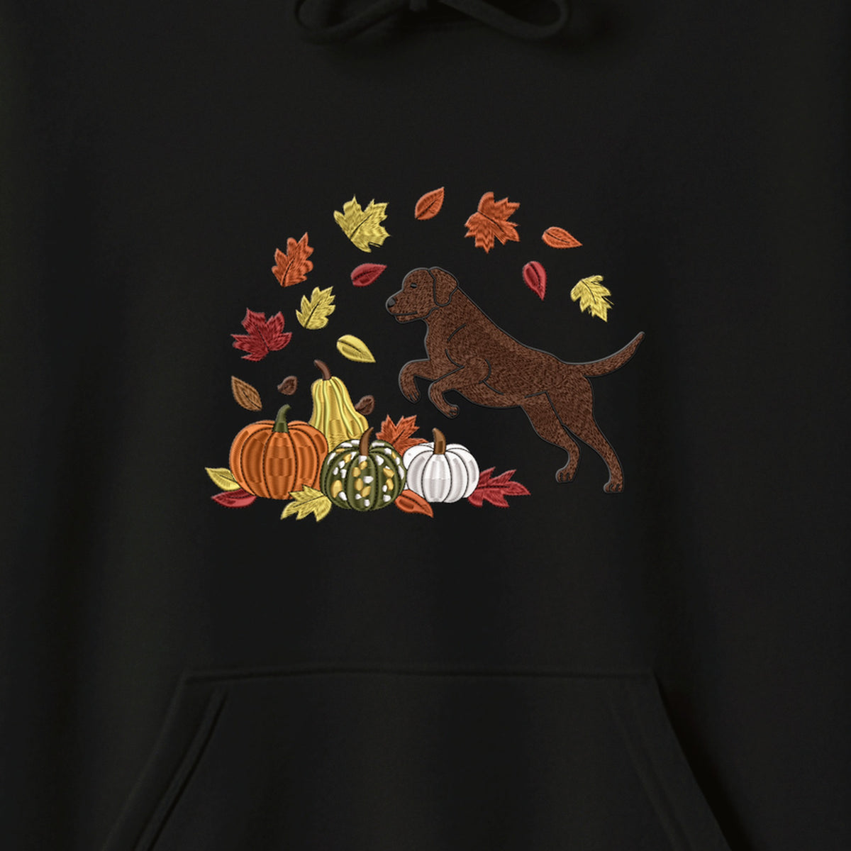Custom Dog Name Golden Retriever Four Poses Minimal embroidered hoodie — chest embroidery