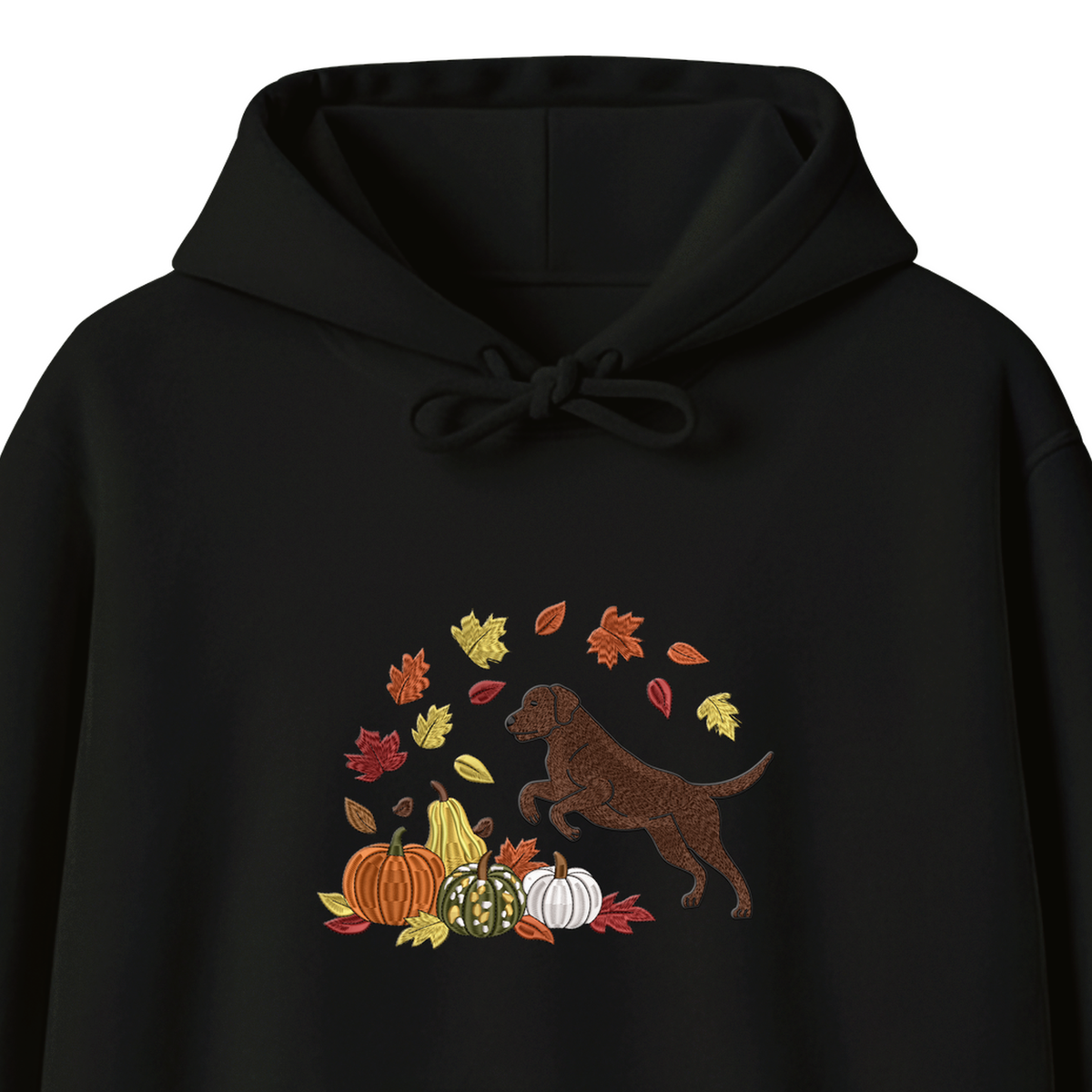 Custom Dog Name Golden Retriever Four Poses Minimal embroidered hoodie — chest embroidery