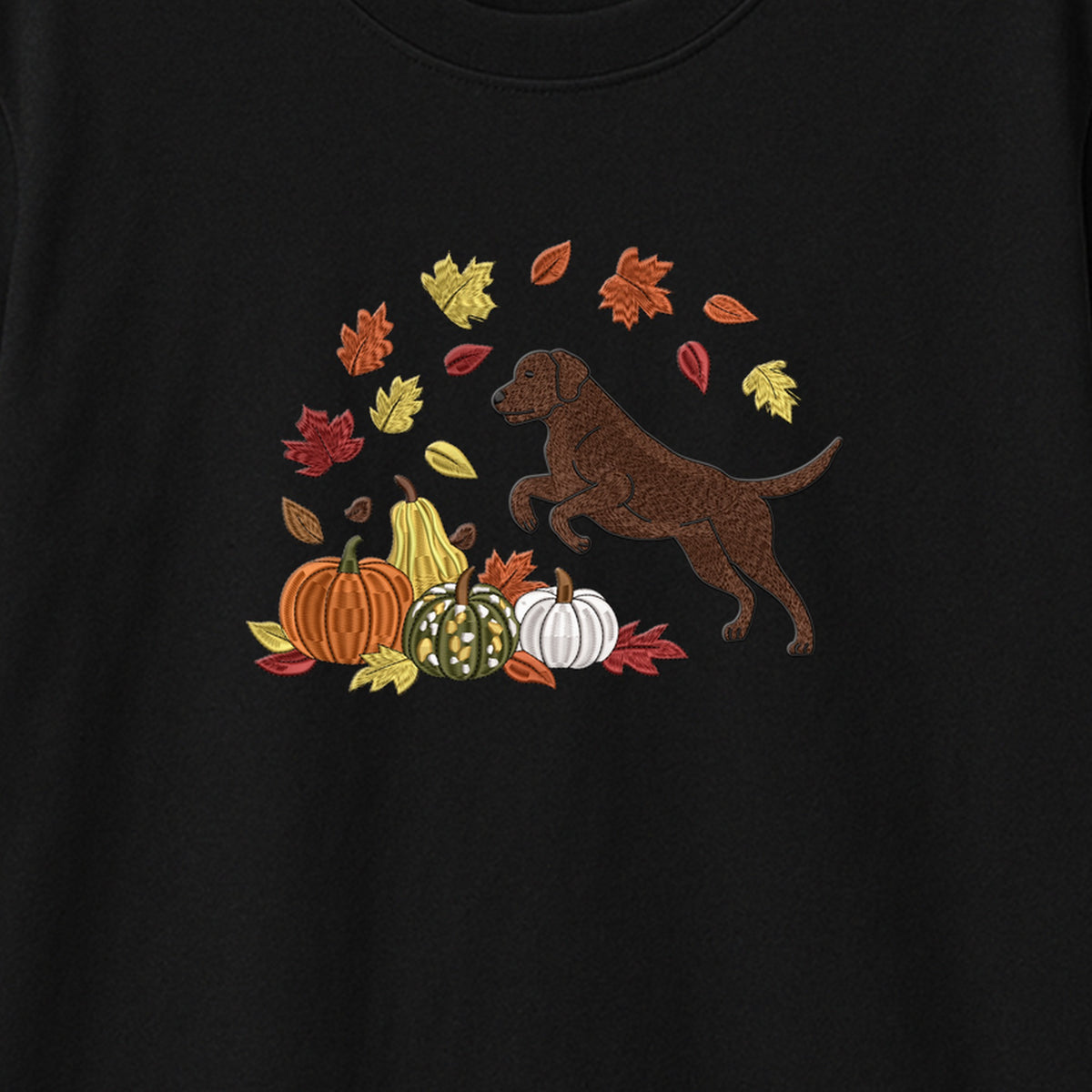 Custom Dog Name Golden Retriever Four Poses Minimal embroidered t-shirt — chest embroidery