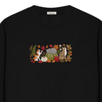 Autumn Cats Pumpkin Patch embroidered sweatshirt — chest embroidery